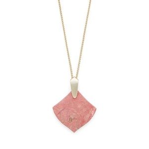 Kendra Scott Aislinn Necklace In Pink Rhodonite